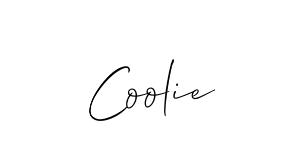 Allison_Script is a professional signature style that is perfect for those who want to add a touch of class to their signature. It is also a great choice for those who want to make their signature more unique. Get Coolie name to fancy signature for free. Coolie signature style 2 images and pictures png