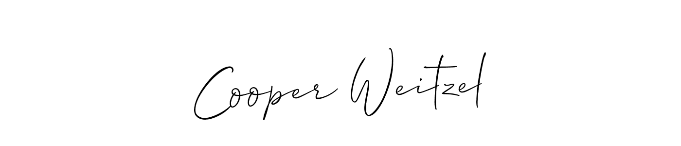 The best way (Allison_Script) to make a short signature is to pick only two or three words in your name. The name Cooper Weitzel include a total of six letters. For converting this name. Cooper Weitzel signature style 2 images and pictures png