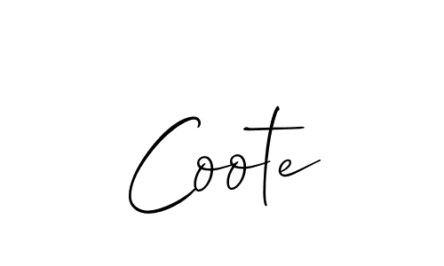 Make a short Coote signature style. Manage your documents anywhere anytime using Allison_Script. Create and add eSignatures, submit forms, share and send files easily. Coote signature style 2 images and pictures png