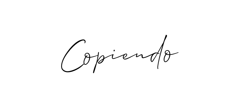 How to make Copiendo signature? Allison_Script is a professional autograph style. Create handwritten signature for Copiendo name. Copiendo signature style 2 images and pictures png
