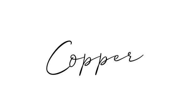 if you are searching for the best signature style for your name Copper. so please give up your signature search. here we have designed multiple signature styles  using Allison_Script. Copper signature style 2 images and pictures png