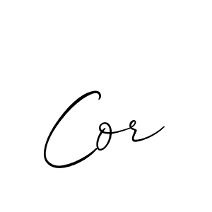 Create a beautiful signature design for name Cor. With this signature (Allison_Script) fonts, you can make a handwritten signature for free. Cor signature style 2 images and pictures png