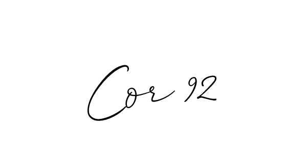 This is the best signature style for the Cor 92 name. Also you like these signature font (Allison_Script). Mix name signature. Cor 92 signature style 2 images and pictures png