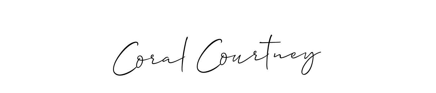 Similarly Allison_Script is the best handwritten signature design. Signature creator online .You can use it as an online autograph creator for name Coral Courtney. Coral Courtney signature style 2 images and pictures png