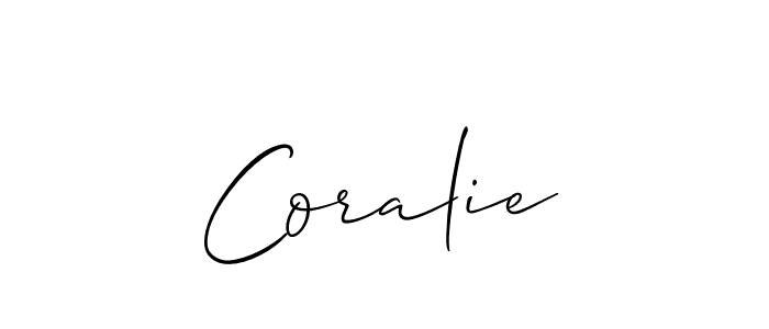 Allison_Script is a professional signature style that is perfect for those who want to add a touch of class to their signature. It is also a great choice for those who want to make their signature more unique. Get Coralie name to fancy signature for free. Coralie signature style 2 images and pictures png