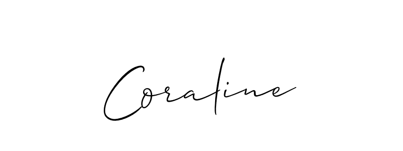 How to make Coraline name signature. Use Allison_Script style for creating short signs online. This is the latest handwritten sign. Coraline signature style 2 images and pictures png