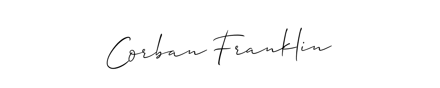 It looks lik you need a new signature style for name Corban Franklin. Design unique handwritten (Allison_Script) signature with our free signature maker in just a few clicks. Corban Franklin signature style 2 images and pictures png