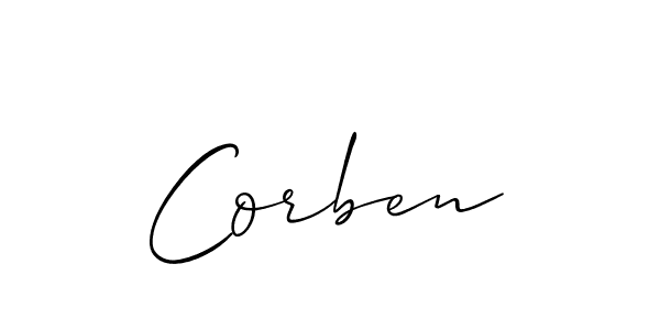 The best way (Allison_Script) to make a short signature is to pick only two or three words in your name. The name Corben include a total of six letters. For converting this name. Corben signature style 2 images and pictures png