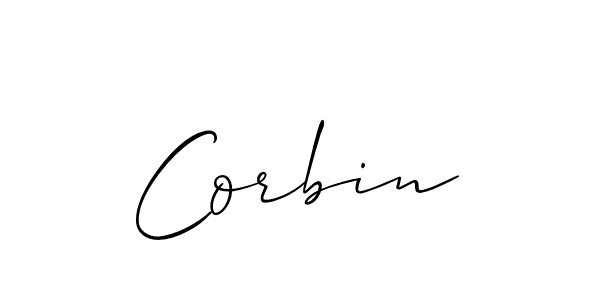 Use a signature maker to create a handwritten signature online. With this signature software, you can design (Allison_Script) your own signature for name Corbin. Corbin signature style 2 images and pictures png