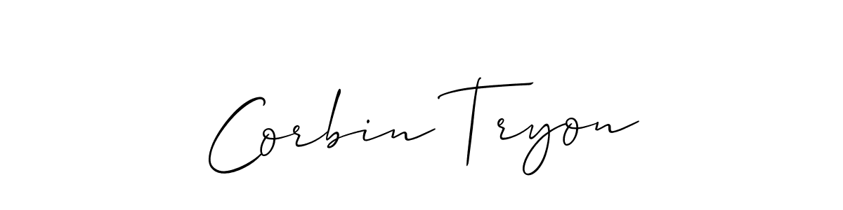 Corbin Tryon stylish signature style. Best Handwritten Sign (Allison_Script) for my name. Handwritten Signature Collection Ideas for my name Corbin Tryon. Corbin Tryon signature style 2 images and pictures png