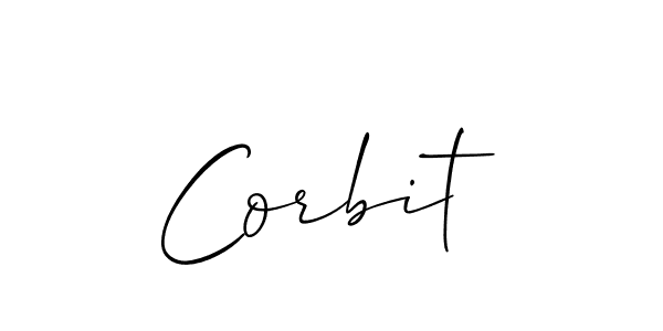 Make a beautiful signature design for name Corbit. With this signature (Allison_Script) style, you can create a handwritten signature for free. Corbit signature style 2 images and pictures png
