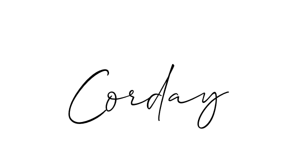 Also we have Corday name is the best signature style. Create professional handwritten signature collection using Allison_Script autograph style. Corday signature style 2 images and pictures png