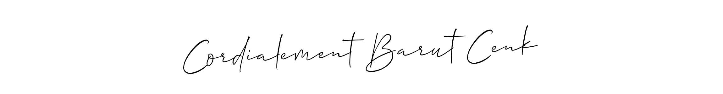 How to make Cordialement Barut Cenk signature? Allison_Script is a professional autograph style. Create handwritten signature for Cordialement Barut Cenk name. Cordialement Barut Cenk signature style 2 images and pictures png