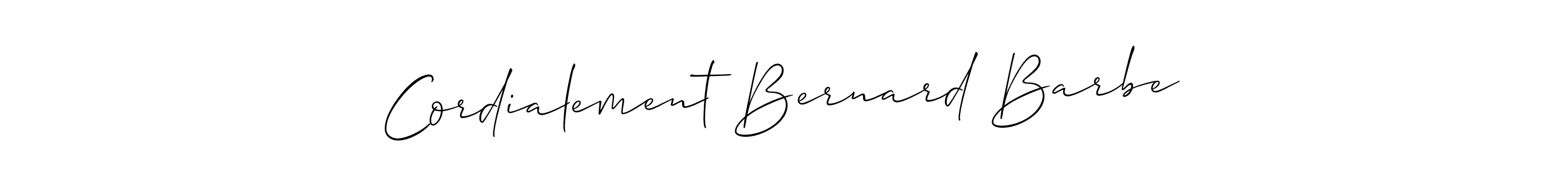 Check out images of Autograph of Cordialement Bernard Barbe name. Actor Cordialement Bernard Barbe Signature Style. Allison_Script is a professional sign style online. Cordialement Bernard Barbe signature style 2 images and pictures png