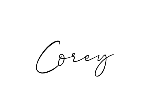 How to make Corey signature? Allison_Script is a professional autograph style. Create handwritten signature for Corey name. Corey signature style 2 images and pictures png