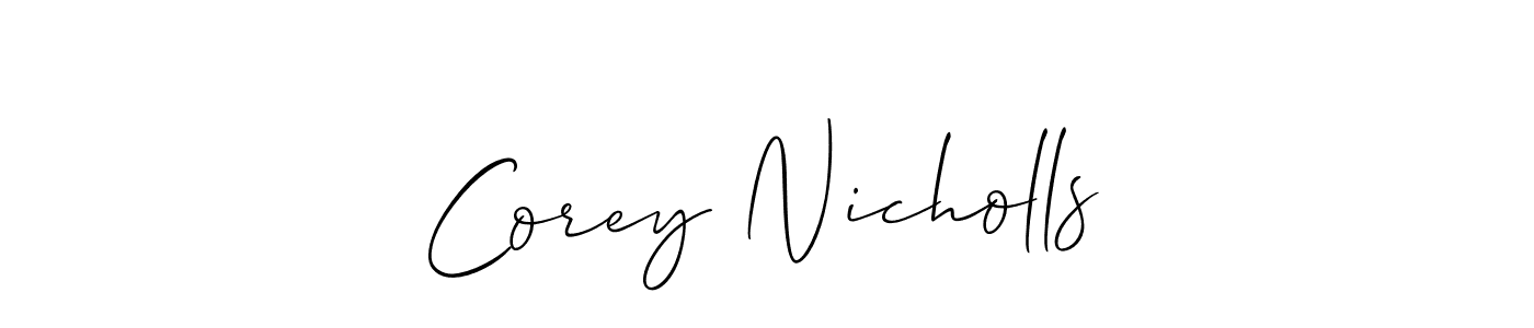 Also we have Corey Nicholls name is the best signature style. Create professional handwritten signature collection using Allison_Script autograph style. Corey Nicholls signature style 2 images and pictures png