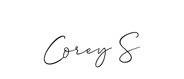 How to make Corey S signature? Allison_Script is a professional autograph style. Create handwritten signature for Corey S name. Corey S signature style 2 images and pictures png