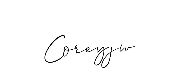 How to make Coreyjw signature? Allison_Script is a professional autograph style. Create handwritten signature for Coreyjw name. Coreyjw signature style 2 images and pictures png