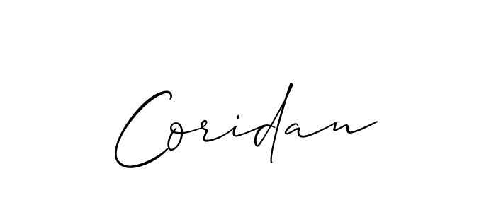 Coridan stylish signature style. Best Handwritten Sign (Allison_Script) for my name. Handwritten Signature Collection Ideas for my name Coridan. Coridan signature style 2 images and pictures png