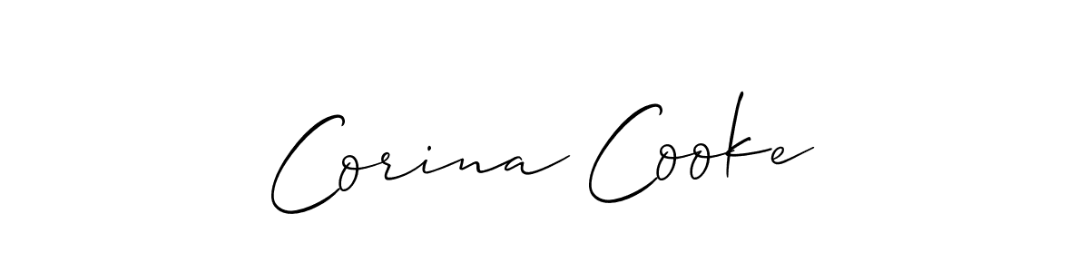 Make a beautiful signature design for name Corina Cooke. With this signature (Allison_Script) style, you can create a handwritten signature for free. Corina Cooke signature style 2 images and pictures png