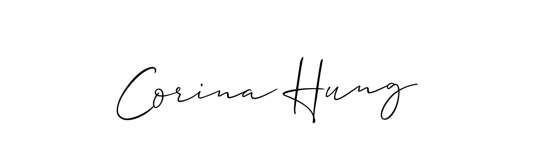 Allison_Script is a professional signature style that is perfect for those who want to add a touch of class to their signature. It is also a great choice for those who want to make their signature more unique. Get Corina Hung name to fancy signature for free. Corina Hung signature style 2 images and pictures png