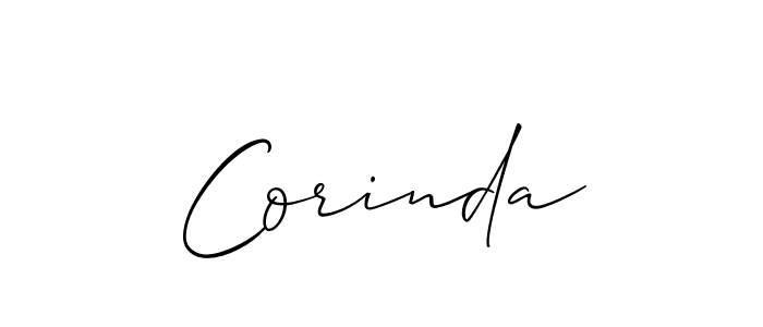 Corinda stylish signature style. Best Handwritten Sign (Allison_Script) for my name. Handwritten Signature Collection Ideas for my name Corinda. Corinda signature style 2 images and pictures png