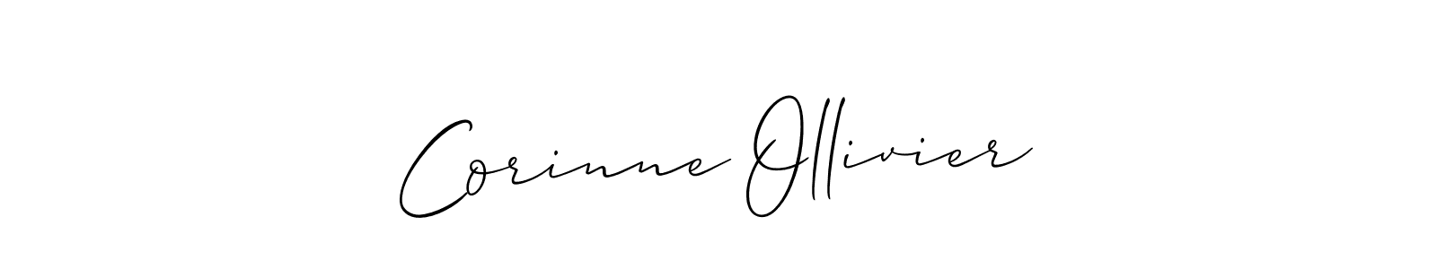 You should practise on your own different ways (Allison_Script) to write your name (Corinne Ollivier) in signature. don't let someone else do it for you. Corinne Ollivier signature style 2 images and pictures png