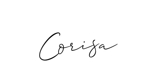 How to make Corisa signature? Allison_Script is a professional autograph style. Create handwritten signature for Corisa name. Corisa signature style 2 images and pictures png