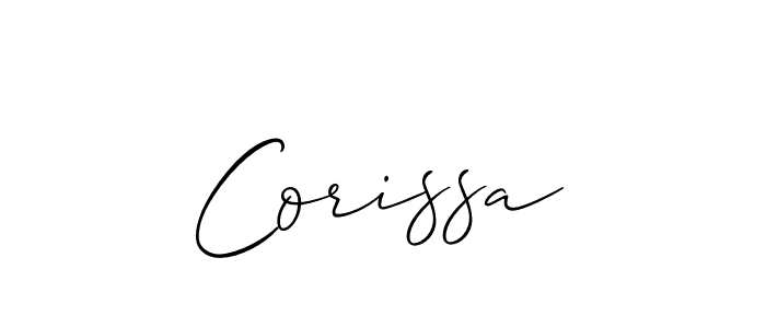 Best and Professional Signature Style for Corissa. Allison_Script Best Signature Style Collection. Corissa signature style 2 images and pictures png