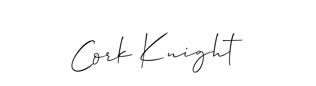 Also You can easily find your signature by using the search form. We will create Cork Knight name handwritten signature images for you free of cost using Allison_Script sign style. Cork Knight signature style 2 images and pictures png