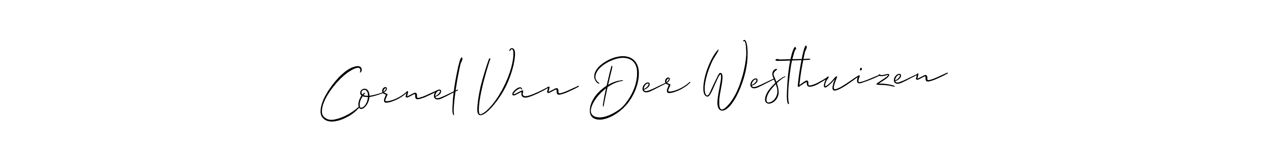 Allison_Script is a professional signature style that is perfect for those who want to add a touch of class to their signature. It is also a great choice for those who want to make their signature more unique. Get Cornel Van Der Westhuizen name to fancy signature for free. Cornel Van Der Westhuizen signature style 2 images and pictures png