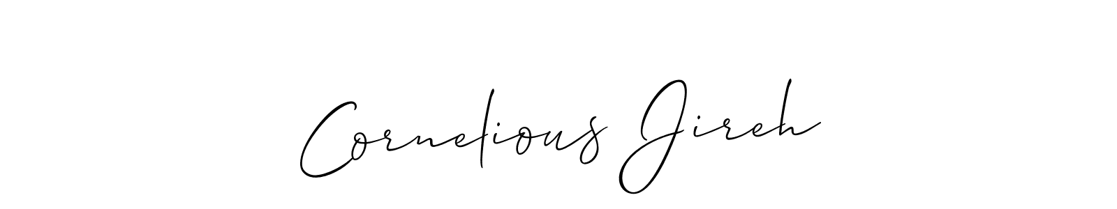 Design your own signature with our free online signature maker. With this signature software, you can create a handwritten (Allison_Script) signature for name Cornelious Jireh. Cornelious Jireh signature style 2 images and pictures png