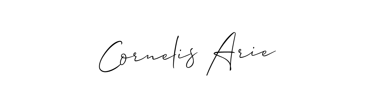 Use a signature maker to create a handwritten signature online. With this signature software, you can design (Allison_Script) your own signature for name Cornelis Arie. Cornelis Arie signature style 2 images and pictures png