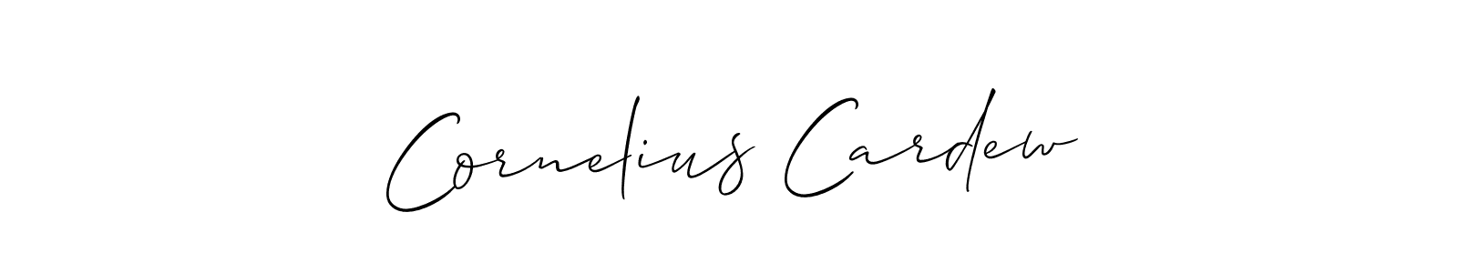 You should practise on your own different ways (Allison_Script) to write your name (Cornelius Cardew) in signature. don't let someone else do it for you. Cornelius Cardew signature style 2 images and pictures png
