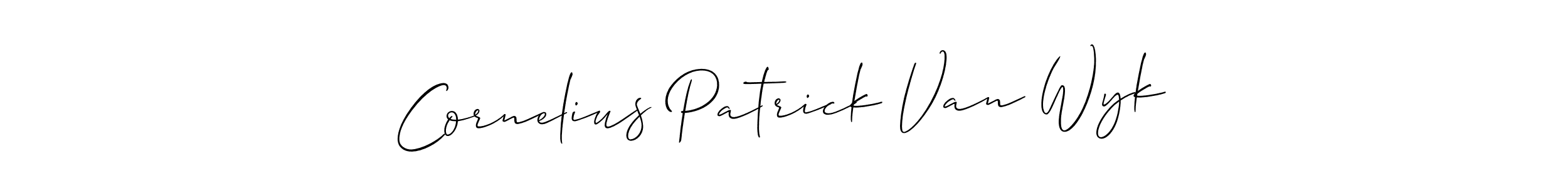 Create a beautiful signature design for name Cornelius Patrick Van Wyk. With this signature (Allison_Script) fonts, you can make a handwritten signature for free. Cornelius Patrick Van Wyk signature style 2 images and pictures png