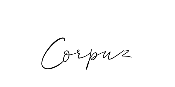 You should practise on your own different ways (Allison_Script) to write your name (Corpuz) in signature. don't let someone else do it for you. Corpuz signature style 2 images and pictures png
