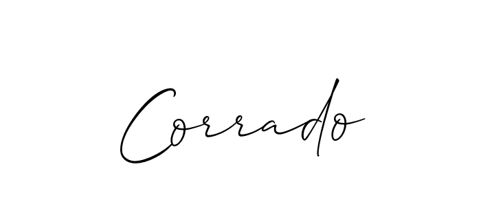 Also You can easily find your signature by using the search form. We will create Corrado name handwritten signature images for you free of cost using Allison_Script sign style. Corrado signature style 2 images and pictures png