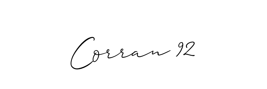 How to Draw Corran 92 signature style? Allison_Script is a latest design signature styles for name Corran 92. Corran 92 signature style 2 images and pictures png