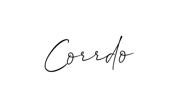 The best way (Allison_Script) to make a short signature is to pick only two or three words in your name. The name Corrdo include a total of six letters. For converting this name. Corrdo signature style 2 images and pictures png