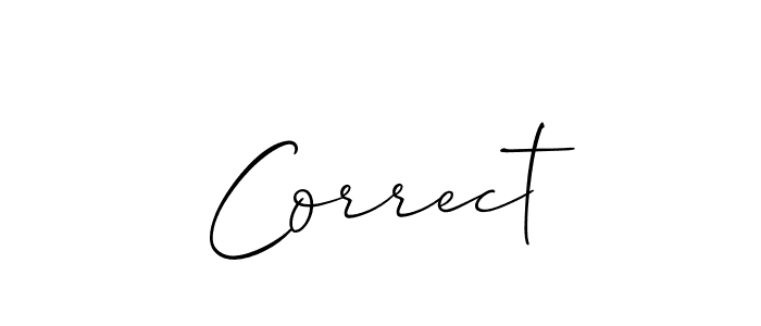 if you are searching for the best signature style for your name Correct. so please give up your signature search. here we have designed multiple signature styles  using Allison_Script. Correct signature style 2 images and pictures png