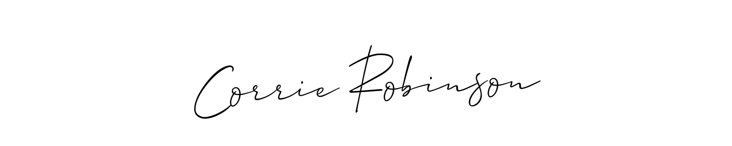 How to make Corrie Robinson signature? Allison_Script is a professional autograph style. Create handwritten signature for Corrie Robinson name. Corrie Robinson signature style 2 images and pictures png