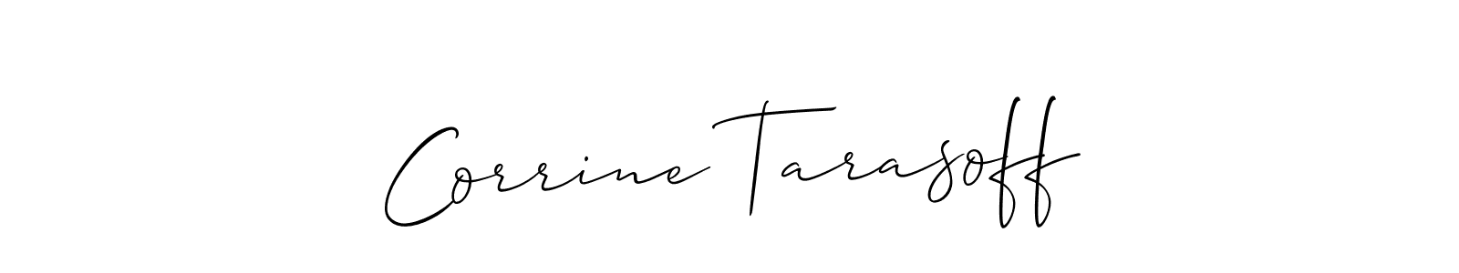 Similarly Allison_Script is the best handwritten signature design. Signature creator online .You can use it as an online autograph creator for name Corrine Tarasoff. Corrine Tarasoff signature style 2 images and pictures png
