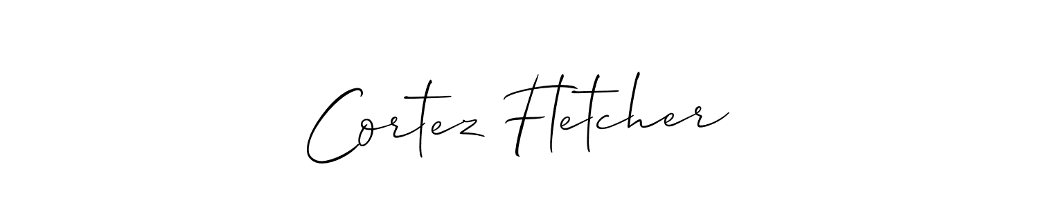 Similarly Allison_Script is the best handwritten signature design. Signature creator online .You can use it as an online autograph creator for name Cortez Fletcher. Cortez Fletcher signature style 2 images and pictures png