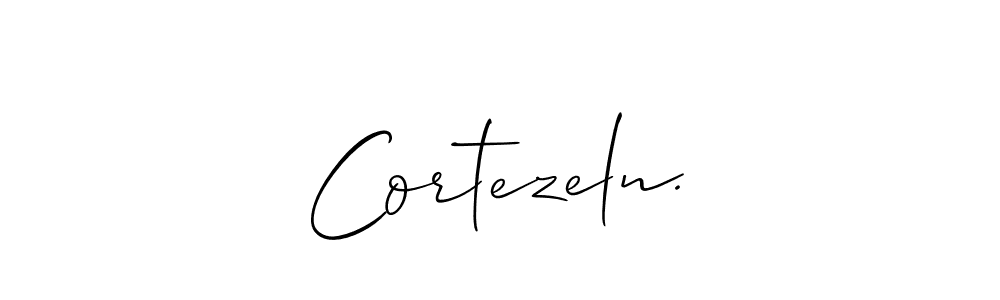 Create a beautiful signature design for name Cortezeln.. With this signature (Allison_Script) fonts, you can make a handwritten signature for free. Cortezeln. signature style 2 images and pictures png