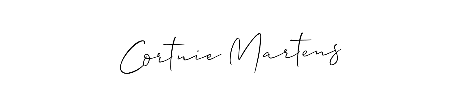 How to make Cortnie Martens name signature. Use Allison_Script style for creating short signs online. This is the latest handwritten sign. Cortnie Martens signature style 2 images and pictures png