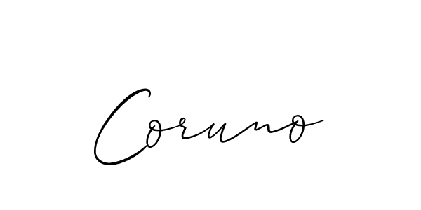 Coruno stylish signature style. Best Handwritten Sign (Allison_Script) for my name. Handwritten Signature Collection Ideas for my name Coruno. Coruno signature style 2 images and pictures png