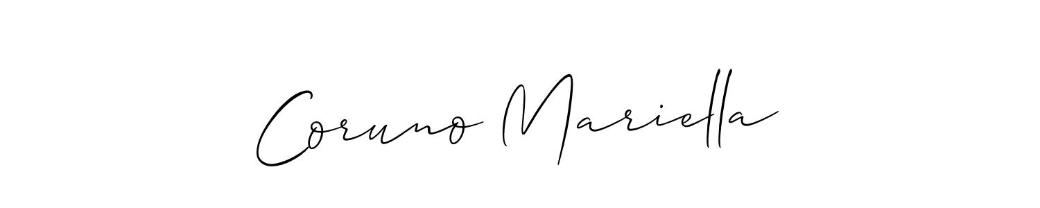 How to Draw Coruno Mariella signature style? Allison_Script is a latest design signature styles for name Coruno Mariella. Coruno Mariella signature style 2 images and pictures png