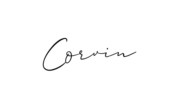 Create a beautiful signature design for name Corvin. With this signature (Allison_Script) fonts, you can make a handwritten signature for free. Corvin signature style 2 images and pictures png