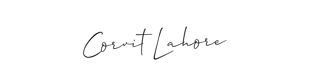 Also we have Corvit Lahore name is the best signature style. Create professional handwritten signature collection using Allison_Script autograph style. Corvit Lahore signature style 2 images and pictures png