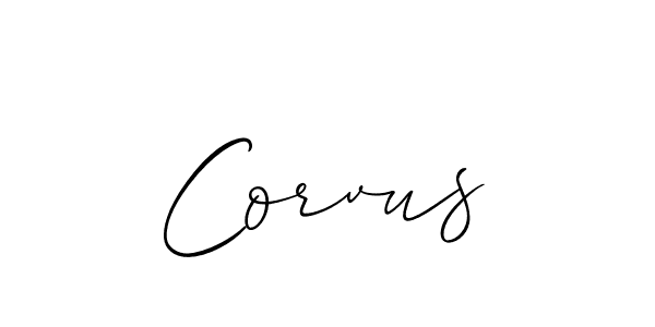 How to make Corvus name signature. Use Allison_Script style for creating short signs online. This is the latest handwritten sign. Corvus signature style 2 images and pictures png